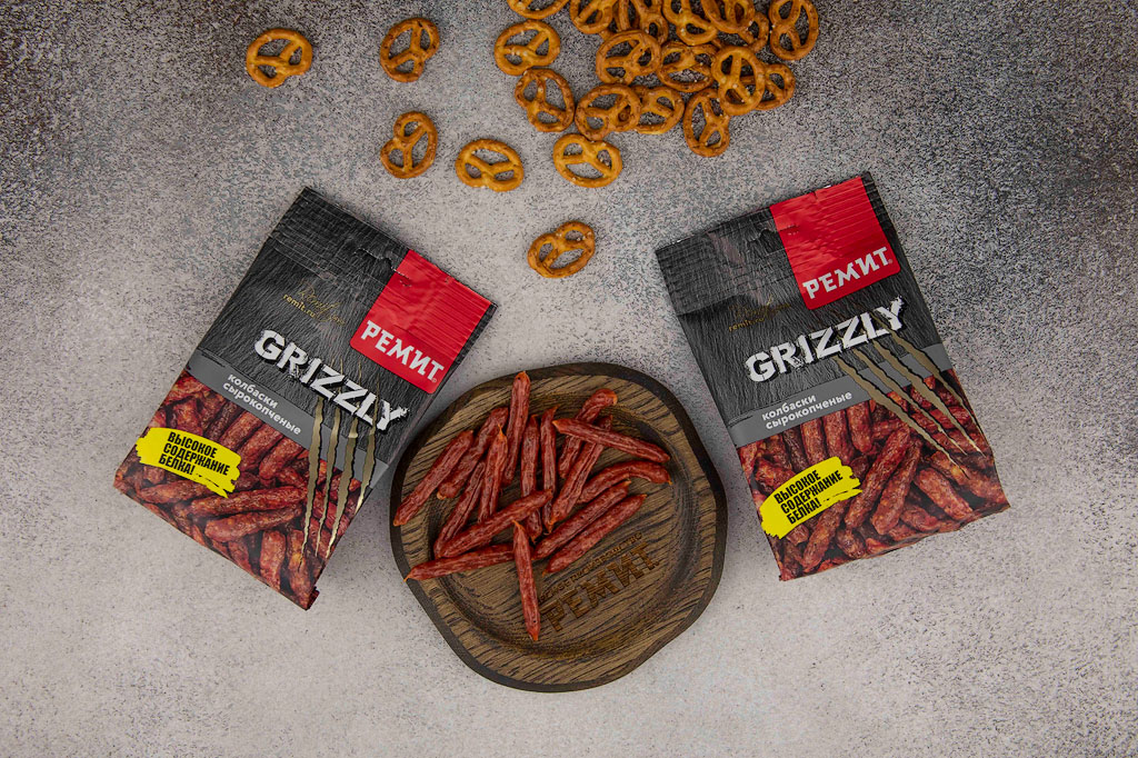 Колбаски сырокопченые Grizzly (40 гр.)