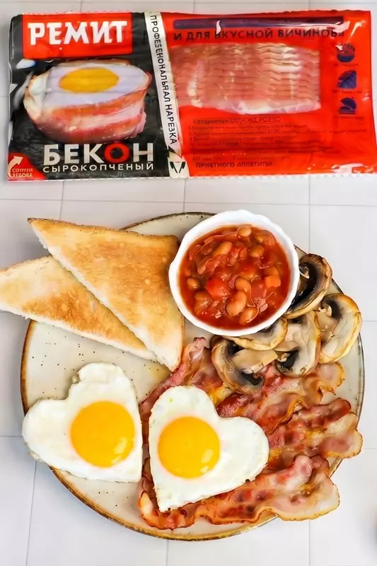 Самый вкусный и сытный завтрак с беконом