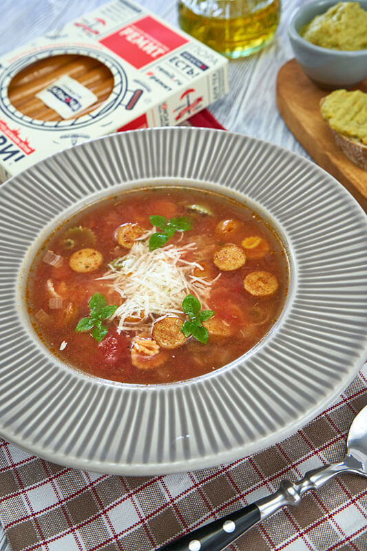 Итальянский суп с колбасками
