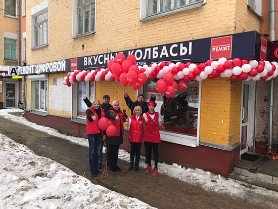 Открытие франчайзингового магазина «РЕМИТ. Вкусные колбасы» в Подольске