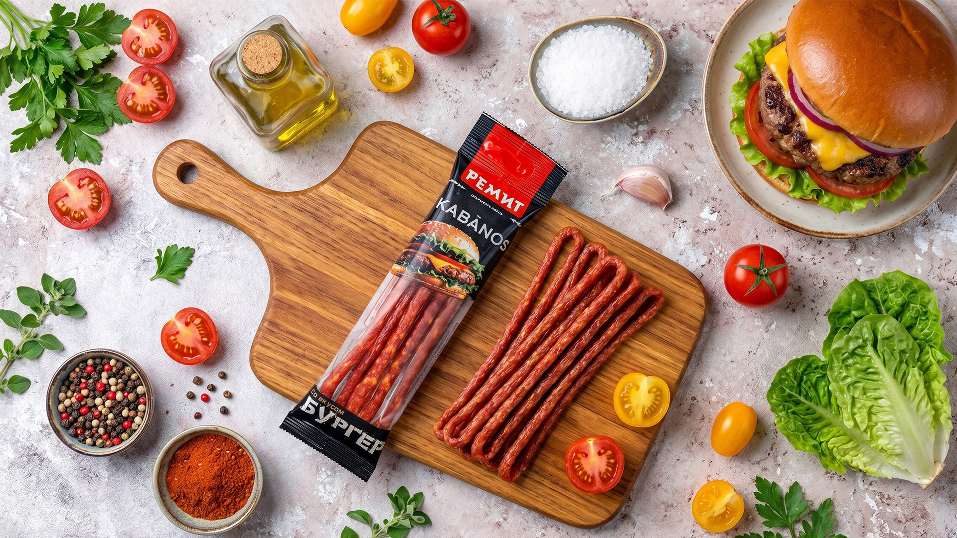 KABANOS со вкусом бургер