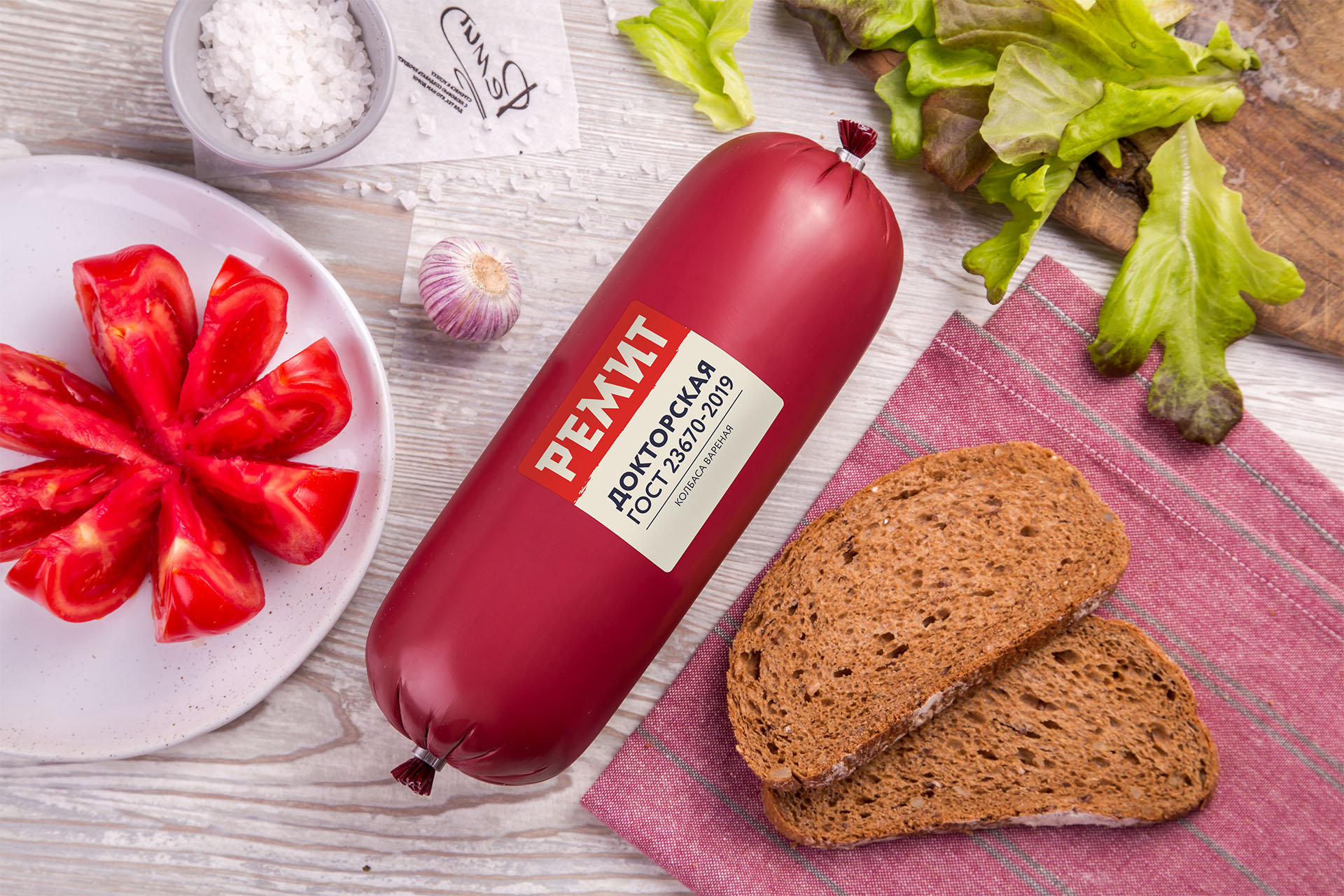 Колбаса вареная Докторская ГОСТ в полиамиде