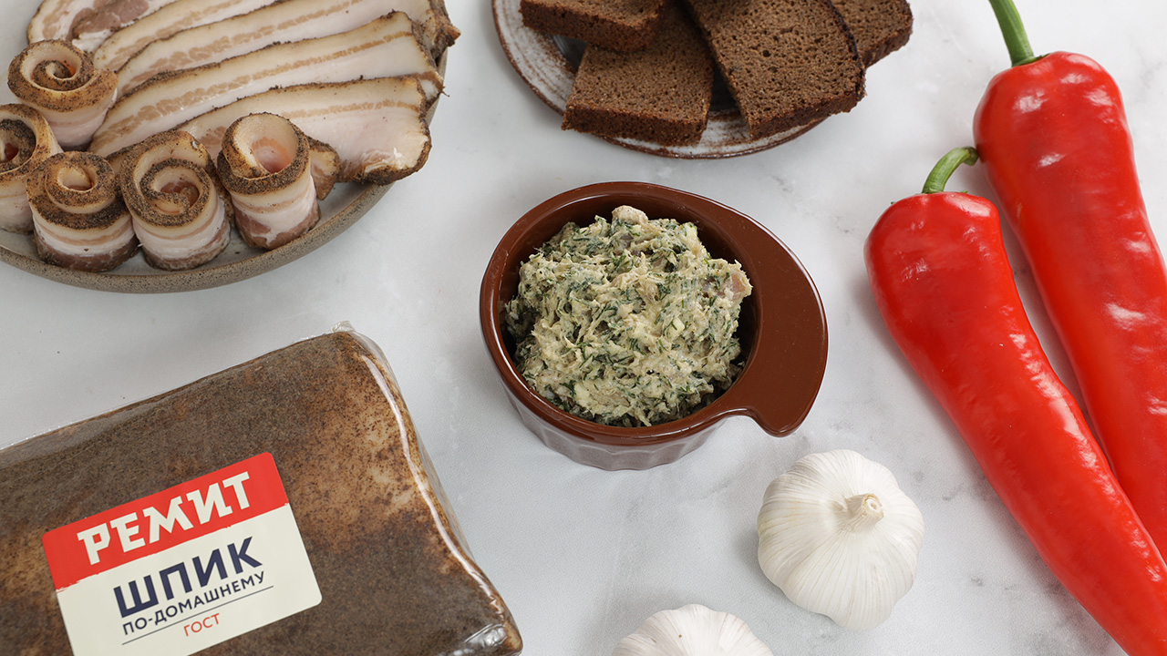Рецепт: Готовим вкусную намазку из Шпика По-домашнему ГОСТ